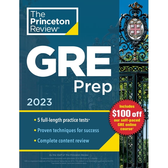 Pre-Owned Princeton Review GRE Prep, 2023: 5 Practice Tests   Review & Techniques   Online Features (Paperback) 0593450620 9780593450628