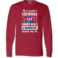 thumbnail image 3 of Inktastic 4th of July If It Involves Fireworks Summer Nights & Barbecue Count Me In Long Sleeve T-Shirt, 3 of 5