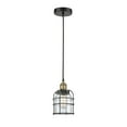 thumbnail image 4 of 616-1PH-BK-G58-CE-Innovations Lighting-Bell Cage - 1 Light Cord Hung Mini Pendant In Modern Style-10 Inches Tall and 6 Inches Wide-Matte Black, 4 of 5