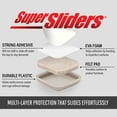 thumbnail image 4 of Super Sliders 1/2 x 4" Rectangle Self-Stick Furniture Sliders for Carpet, Beige (24 Pack), 4 of 10