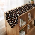 thumbnail image 4 of White Pumpkins Fall Table Runner Linen Burlap Table Runner 70 Inches Long Thanksgiving Maple Leaves Black Dresser Scarves for Kitchen Island Coffee Dining Room Party Wedding Holiday Decor 13"x70", 4 of 8