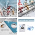 thumbnail image 4 of Blue Snowman Christmas Blackout Curtains for Bedroom/Living Room, Thermal Insulated Kitchen Curtains, Snowflake Xmas Grommet Darkening Window Treatment Drapes 52"x72"x2, 4 of 8