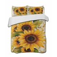 thumbnail image 2 of Sunflower Twin Size Down Alternative Comforter, Lightweight Comforter Quilt Bedding Set with Pillow Shams Oil Painting Summer Botanical All Seasons Bed Comforter Duvet Insert 68"x86", 2 of 7