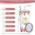 thumbnail image 5 of 70th Birthday Gifts for Women, Gifts for 70 Year Old Woman, 70th Birthday 20oz Tumbler, 1955 Bday Gift for Women, 70th Bday Gift Ideas, 5 of 6