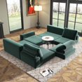 thumbnail image 5 of 106" Convertible Sofa Bed Cloud Modular Sectional Sofa, Modern Deep Seat Folding Sofa for Living Room, Bedroom, No Assembly Required, Corduroy Fabric, Flexible Configurations, 5 of 9