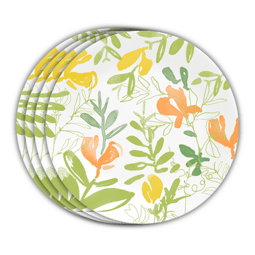 Corelle Contemporary Fruits 8.5" Glass Salad Plate (Set of 4)