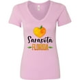 thumbnail image 3 of Inktastic Sarasota Florida Orange in Heart Women's V-Neck T-Shirt, 3 of 5