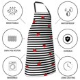 thumbnail image 5 of Kdxio Ladybugs on Black and White Striped Apron with Pockets Adjustable Kitchen Aprons for Men Women Waterproof Aprons for Cooking,Drawing,Crafting, Baking Household Cleaning, 5 of 8
