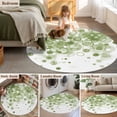 thumbnail image 5 of Round Area Rug 6 Ft, Sage Green Gradient Washable Non-Slip Circle Carpet for Living Room/Bedroom, Abstract Polka Dots Vintage Modern Art Low-Profile Indoor Mats Collection Rugs for Residential, 5 of 8