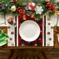 thumbnail image 5 of Xuniizn Christmas Placemats - 12x18" Winter Snowflake Christmas Table Mats for Holiday Party, Kitchen & Dining Room, Christmas Table Decor, Christmas Decorations for Home, 5 of 7