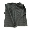 thumbnail image 2 of T-Shirt Enfant Garçon Été Rayé Sans Manches Débardeur Décontracté Col Rond Décontracté Gris 3 Ans-4 Ans, 2 of 4