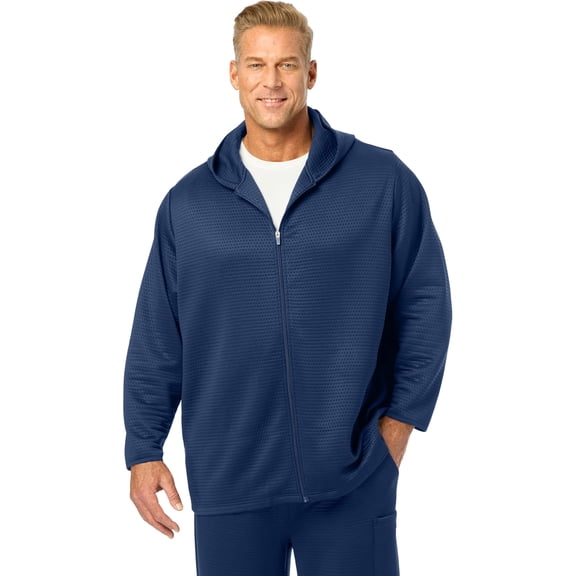 KingSize Men's Big & Tall Performance Dot Full-Zip Hoodie