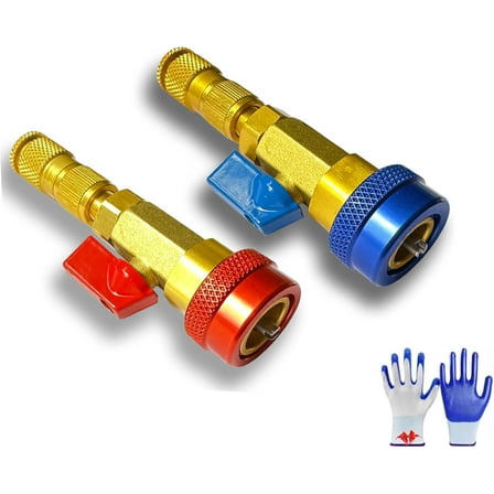 Home & Auto AC Valve Core Remover Installer Tool, High Low Pressure Ac Refrigerant Valve Core Quick Removal Tool Kit, for R134A Refrigerant Air Conditioner System (Type C)