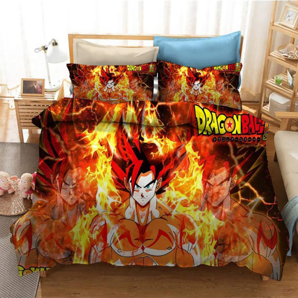 3D Printed Dragon Ball Z Bedding Bed Set Twin Full Queen King Size Goku