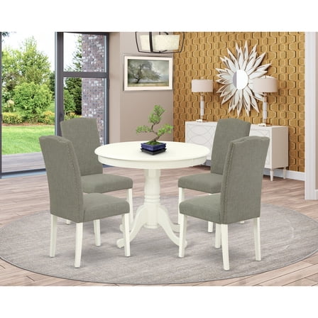 Southwestern Dining Set - 5 Piece Table & Chair Set - Antique Style - 36 Inch Round Table