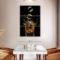 thumbnail image 3 of Elephant Stock Whiskey Ice Splash Wall Art - Vertical Multi Panel Canvas - Living Room Wall Decor - Food And Drink Multi Panel - Black And Orange Decor - 32" x 50", 3 of 8