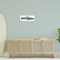 thumbnail image 2 of Stupell Industries Watercolor Textured Shark Animals & Insects Painting Gray Framed Art Print Wall Art, 24 x 10, 2 of 9
