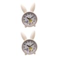 thumbnail image 2 of relayinert Cute Rabbit Deer Shaped Alarm Clock for Bedroom Nordic Style Playful and Endearing Yellow Rabbit 2Set, 2 of 6