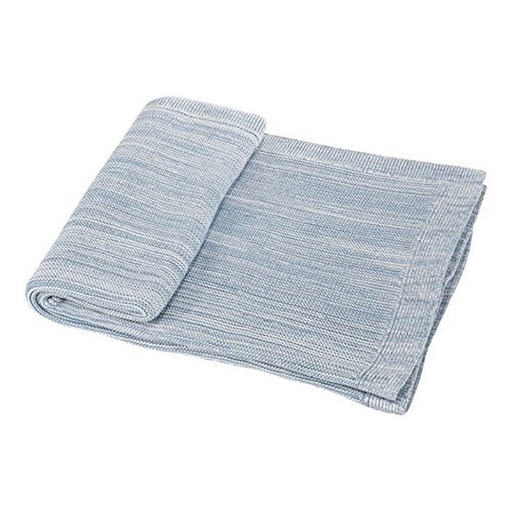 A & B Home 50" x 60" Cotton Throw in Blue Finish T38605-LBLU