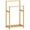 Natural, variant on Freestanding Bamboo Towel Rack with Storage Shelf, 2 Tier Quilt Display Stand for Bathroom, Bedroom and Living Room, Natural Wood Finish