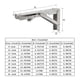 thumbnail image 3 of Soportes plegables para estantes, carga máxima de 300 lb, soportes plegables de acero inoxidable para montaje en pared, para mesa, soporte de bricolaje para ahorrar espacio, paquete de 2 (2 de 22 pulg, 3 of 5