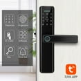 thumbnail image 2 of Smart Door Lock Handle, Oyajia Key/Card/Fingerprint/Password/APP Control Door Lock, Keyless Entry Door Lock with Handle for Front Door, Keypad Door Handle, 2 of 14