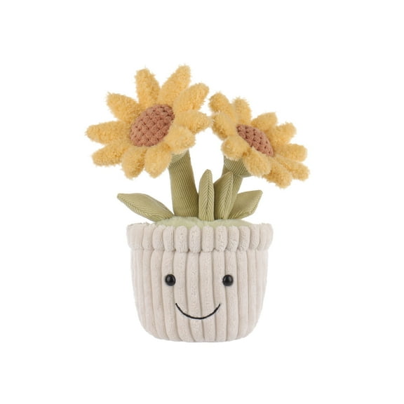 Apricot Lamb Yellow Potted Sunflower Stuffed Animals for Kids 9.1 Inches