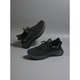 thumbnail image 3 of Women's Casual Lace-Up Slip-On Sneakers Solid Color Wear-Resistant Insole Indoor Outdoor Sports Hiking Shoes Autumn Winter 2026, 3 of 5