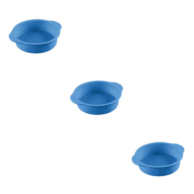 Guardoinrt 1/2/3 Mariage Fête Gâteau Restaurant Réutilisable Mousse Lavable Ronde Moule Cuisine Gadget Accessoires Bleu 10 Pouces 3PCS