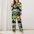 thumbnail image 2 of Sigee I Love With Autism for Women’s Pajama Sets Long-Sleeved Pjs Sets for Women 2 piece Sleepwear-XX-Large, 2 of 7