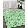 thumbnail image 3 of Ahgly Company Machine Washable Indoor Rectangle Transitional Mint Green Area Rugs, 5' x 7', 3 of 7