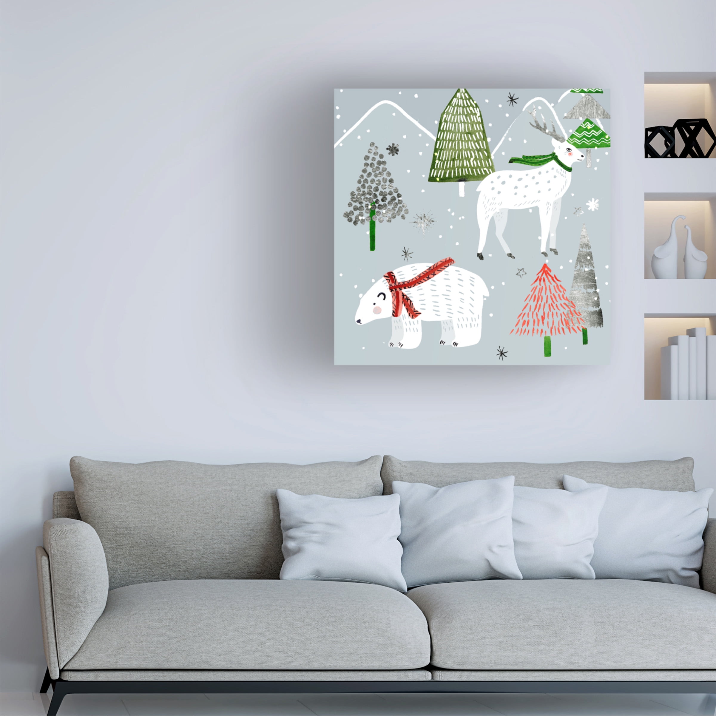 Melissa Wang 'Stars & Snowflakes I' Canvas Art