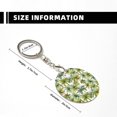 thumbnail image 3 of Naloa Green Hawaii Palms Print Round Keychain Keychain Key Ring, Key Tag, Key Chain Bulk for Gift Accessories (Round), 3 of 7