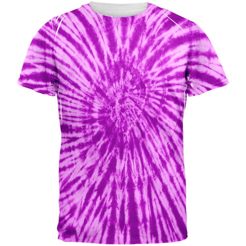 Purple Tie Dye All Over Adult T-Shirt 