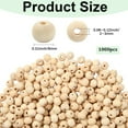 thumbnail image 2 of 1000Pcs Raw Wood Beads 8MM Unfinished Wooden Beads Bulk Loose Natural Printable Smooth Medium Size Round Ball Spacers for Jewelry Making Findings DIY Crafts Bracelets Necklace Beginner Decor Beige, 2 of 7