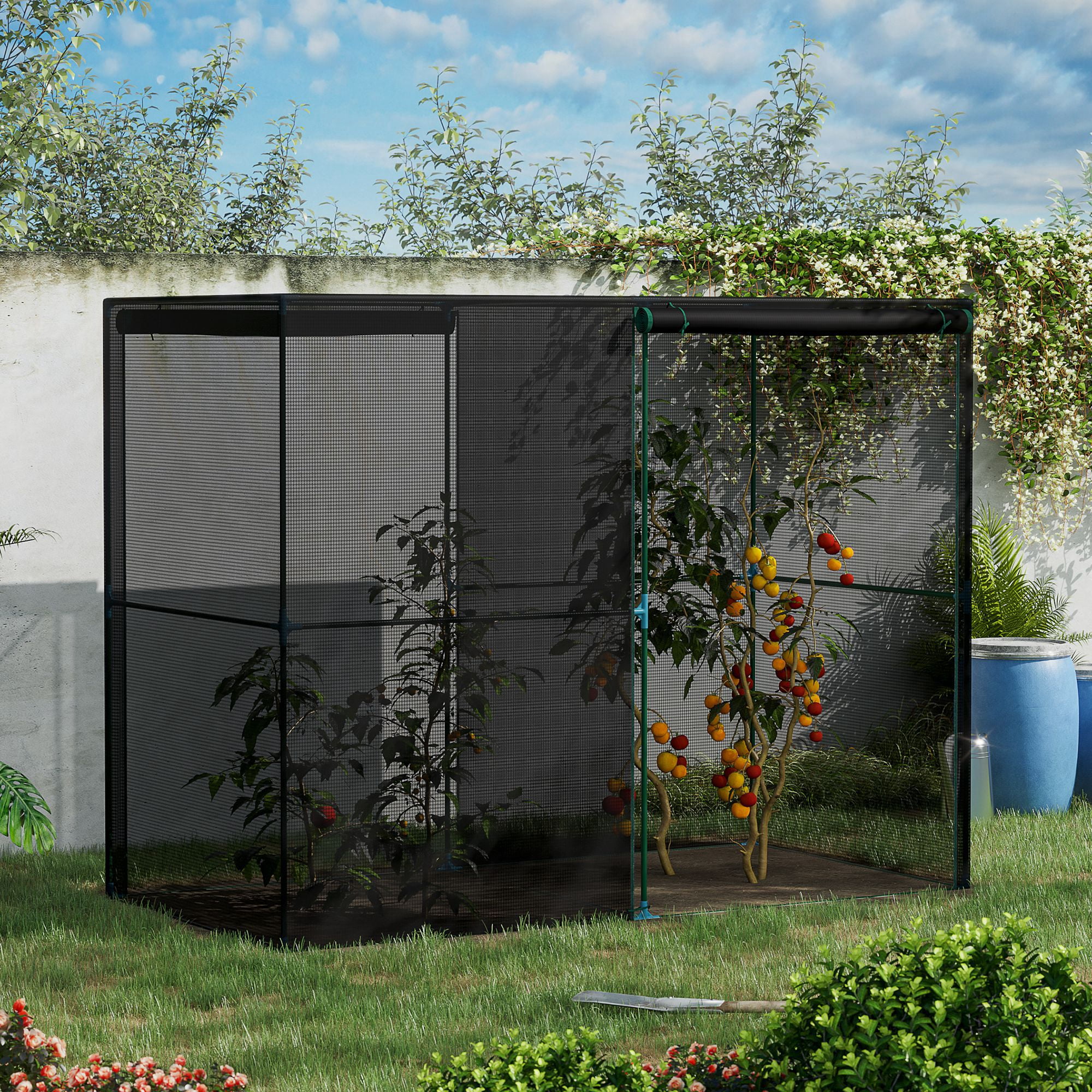 CoSoTower 4' X 8' Crop Cage, Plant Protection Tent with Zippered