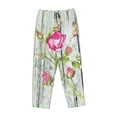 thumbnail image 4 of Naloa Vintage Wood Background with Floral Print Women’s Ultra-Soft Comfy Pajama Lounge Pants with Pockets & Drawstring, 4 of 8