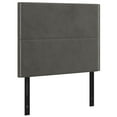 thumbnail image 5 of vidaXL LED Headboard Dark Gray 63"x2"x30.7"/34.6" Velvet, 5 of 54