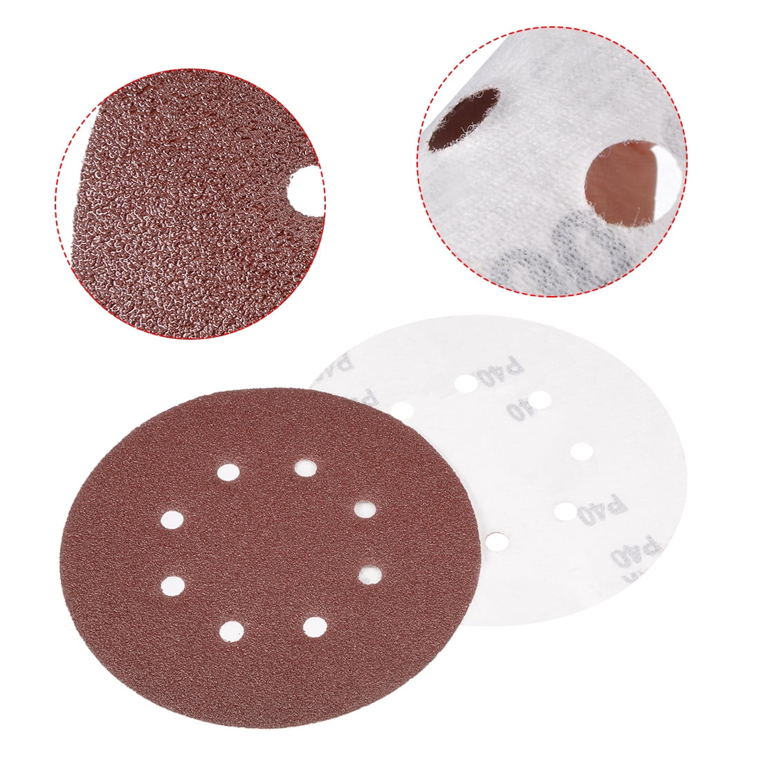 Unique Bargains Hook and Loop Sanding Disc for Efficient Sanding Tasks 40 Grit 10Pcs