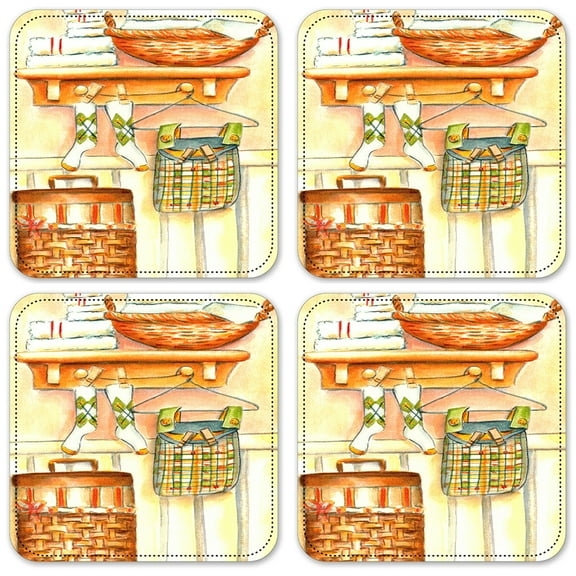 Vinyl Drink Coasters - Set of 4 - Socks