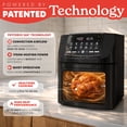 thumbnail image 4 of Gourmia 14 Qt Air Fryer Oven, 12 Presets, Rotisserie, FryForce 360°, Black, 4 of 11
