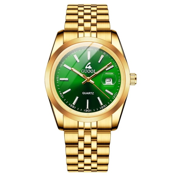 Watch for Men Luxury Dress Analog Quartz Stainless Steel Waterproof Date Diamond Business Two Tone Casual Wrist Watch