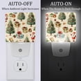 thumbnail image 2 of Christmas LED Square Night Light - Energy Efficient Plug-in Nightlight with Auto Sensor for Bedroom, Bathroom, and Hallway - Soft Glow Illumination - White, Pack of 2, 2 of 6