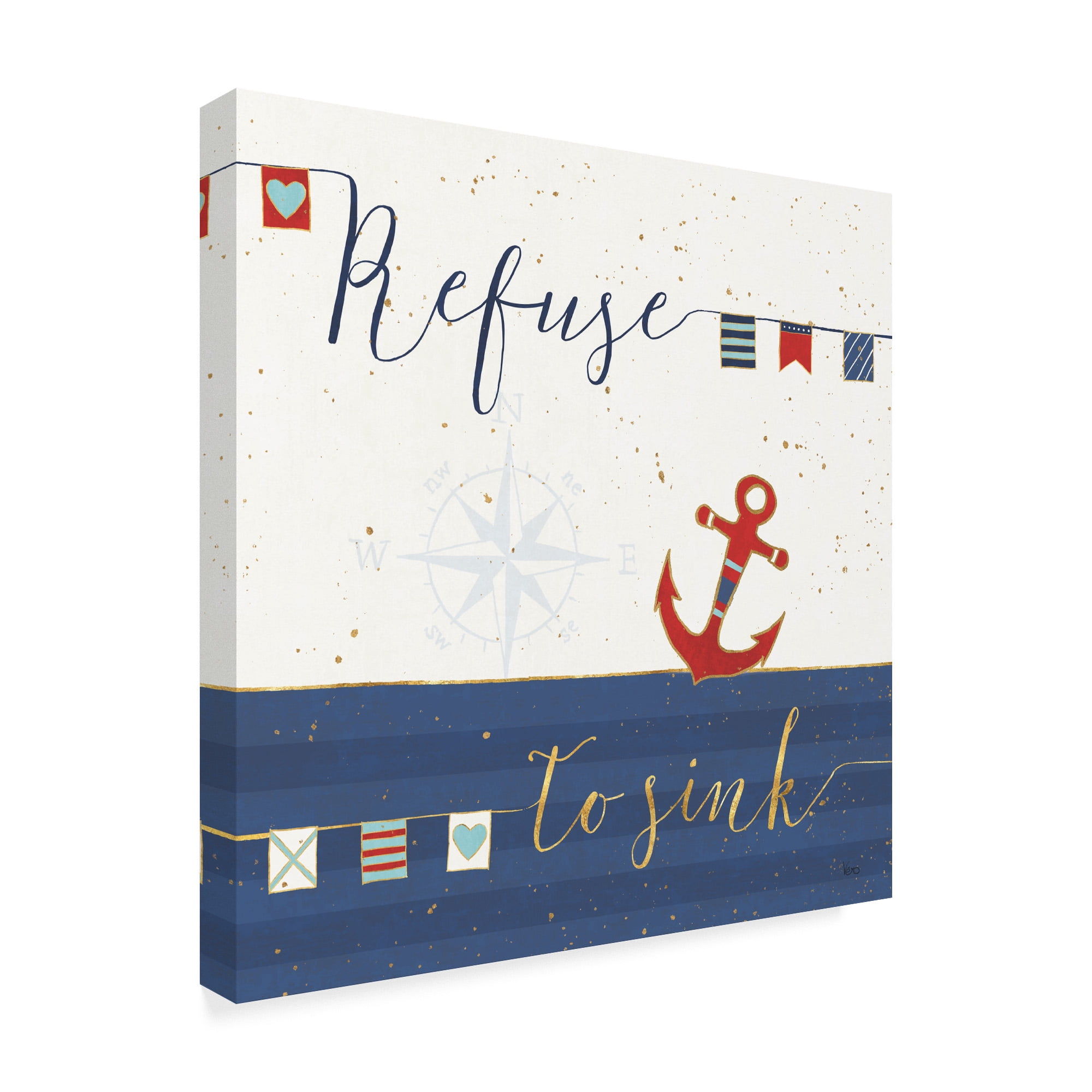 Trademark Fine Art 'Underlined Nautical IV' Canvas Art by Veronique Charron