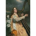 thumbnail image 3 of A. Romes 11x14 Black Modern Framed Museum Art Print Titled - St. Cecelia (1897), 3 of 5