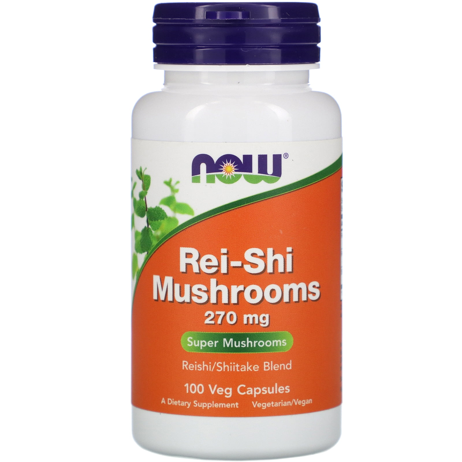 NOW Foods ReiShi Mushrooms Reishi/ Shiitake Blend 270 mg. 100