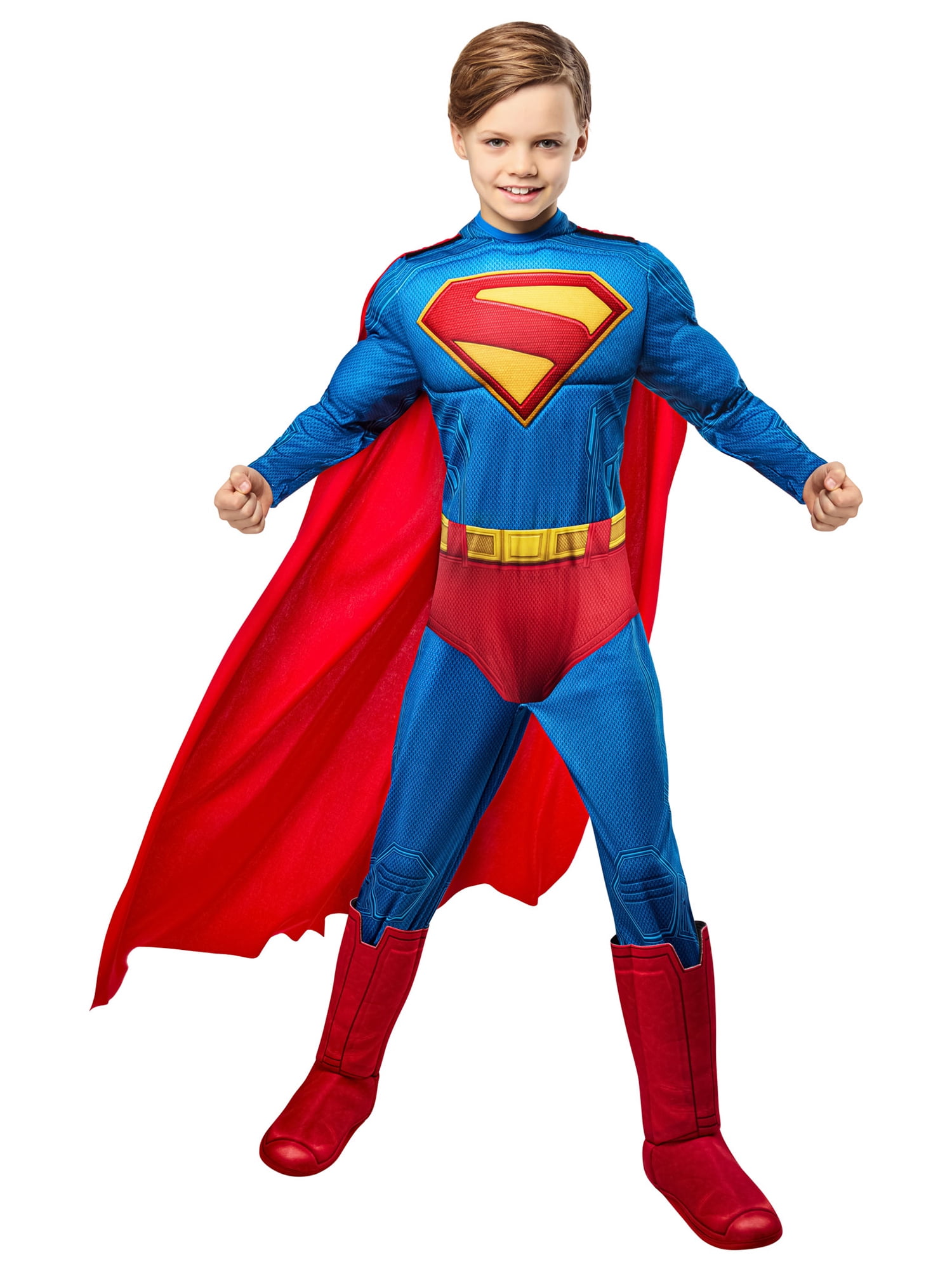 Superman Movie Superman Deluxe Muscle Chest Costume for Kids by Rubies, Boys