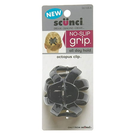 Scunci 3616803a048 Black No Slip Grip Octopus Clip Scunci 3616803a048 Black No Slip Grip Octopus Clip