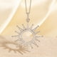 thumbnail image 1 of Colgante de zircon ligeramente incrustado en el sol collar dorado de cobre de alta gama de moda joyas de diseño de nicho creativo femenino, 1 of 2