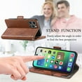 thumbnail image 5 of for Samsung Galaxy A06 Leather Phone Case Wallet Folio Flip Cover Casual Business, [RFID Blocking] Multi Hidden Anti-theft Card Holder Cash Slot, Side Magnetic Buckle, Stand Support, 5 of 7